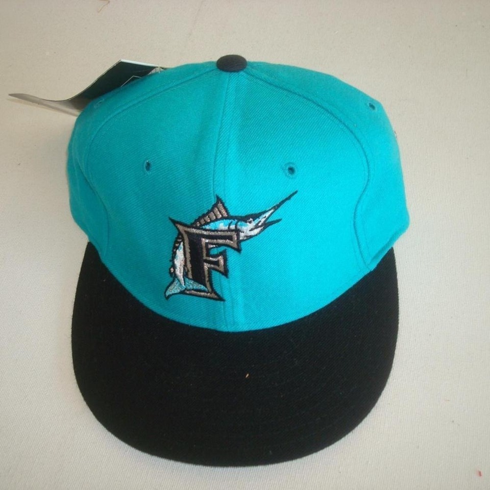 FLORIDA MARLINS NEW ERA 90S SIZE 7 HAT CAP VINTAGE OOS Y2K P4